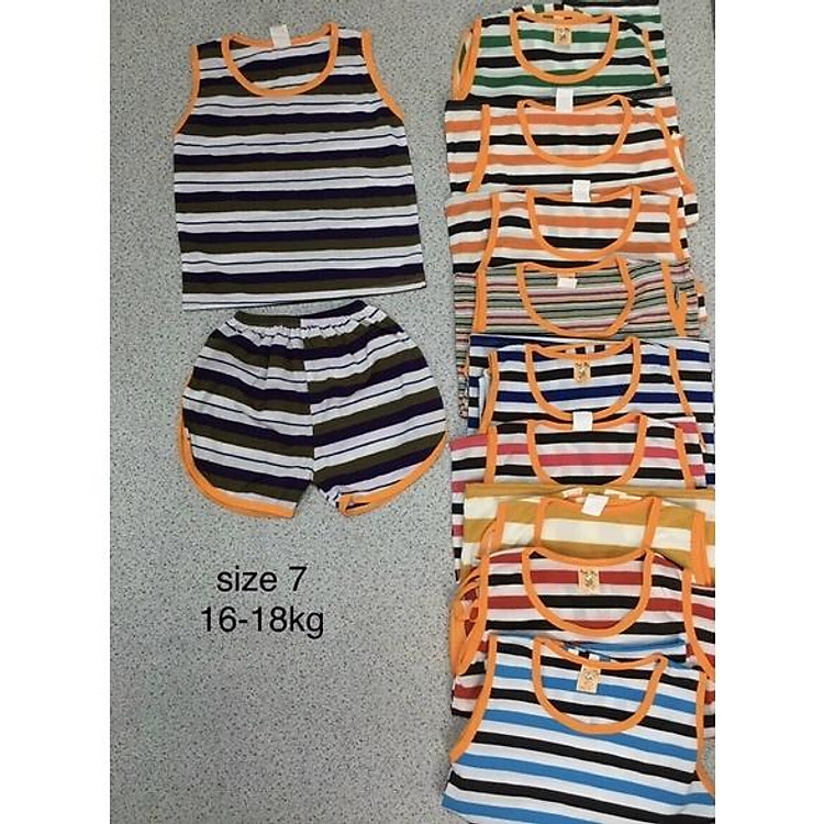 combo 5 bộ bé trai sát nách mặc nhà - thời trang trẻ em