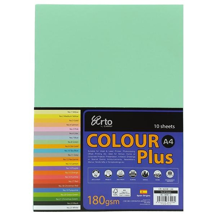 Giấy Bìa Màu 36558 – Màu Xanh Lá