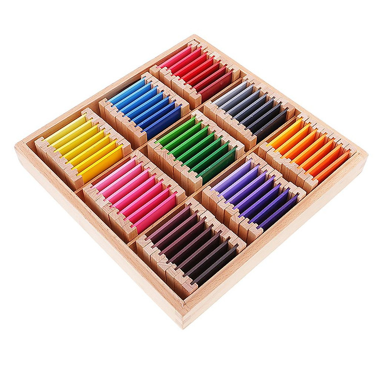 Montessori Sensorial Vật Liệu Học Màu Hộp đồ Chơi Giáo Dục Trẻ Em