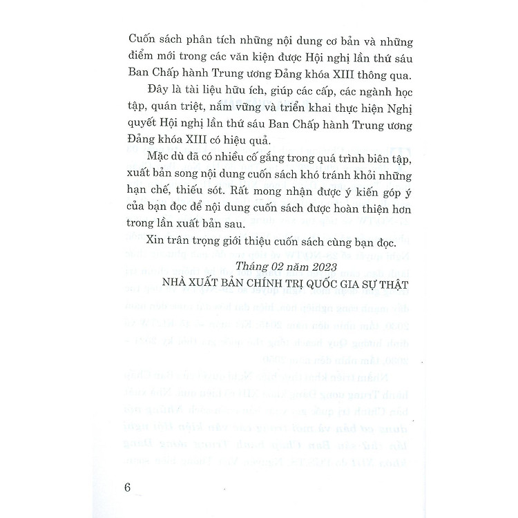 Những Nội Dung Cơ Bản Và Mới Trong Các Văn Kiện Hội Nghị Lần Thứ Sáu Ban Chấp Hành Trung Ương Đảng Khóa XIII - Ảnh 4