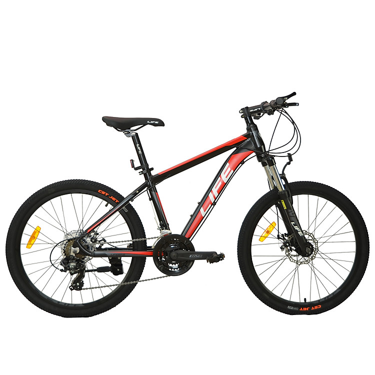 Xe Đạp Thể Thao MTB TAIWAN LIFE HERO 24, Khung Xe Hợp Kim Nhôm, Dây Cáp Đi Âm Khung, Groupset SHIMANO TOURNEY 21 Tốc Độ, Phuộc Có Khóa Hành Trình