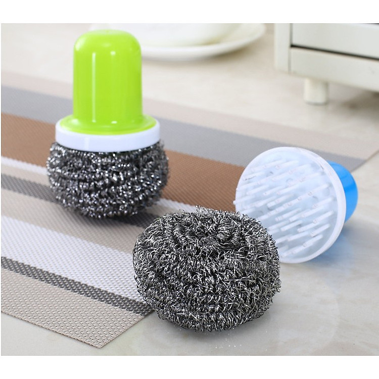 Bộ 2 Cọ xoong nồi có tay cầm nhiều màu