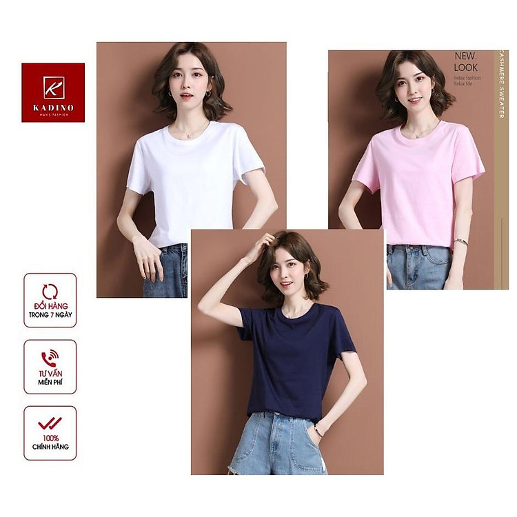 ÁO THUN NỮ CỔ TRÒN BASIC TRƠN, ÁO PHÔNG NỮ BASIC