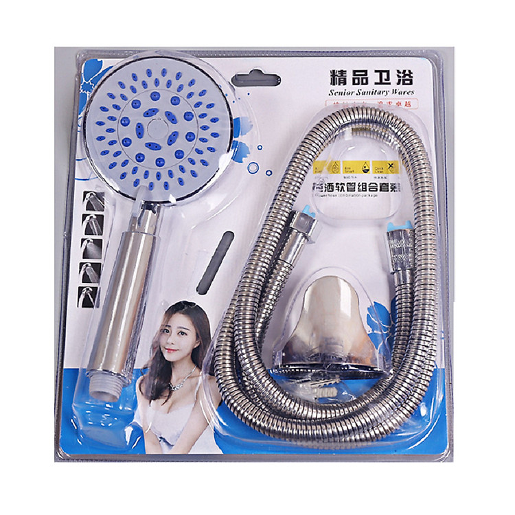 Vòi sen tăng áp + kèm dây dẫn 1,5m và giá đỡ vòi VS24