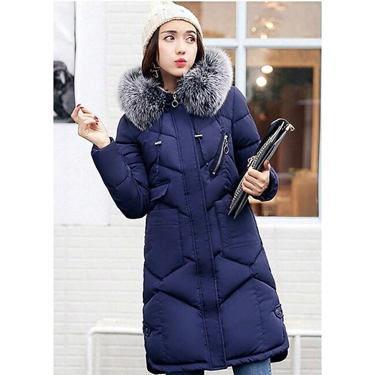 Áo Khoác Phao Form Dài Phối Nón Dây Rút AKB0804 490