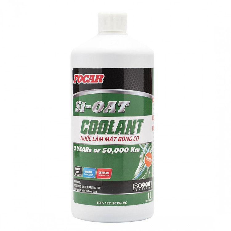 Nước làm mát động cơ Focar Si-OAT 1L (Màu xanh lá - Công nghệ Đức)