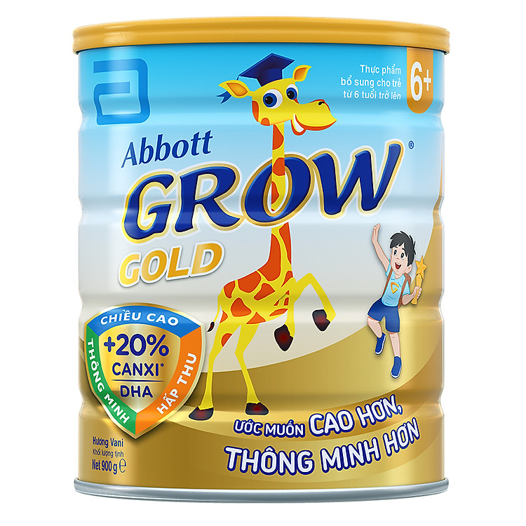 Sữa Bột Abbott Grow Gold 6+cho trẻ từ 6 tuổi trở lên (900g)