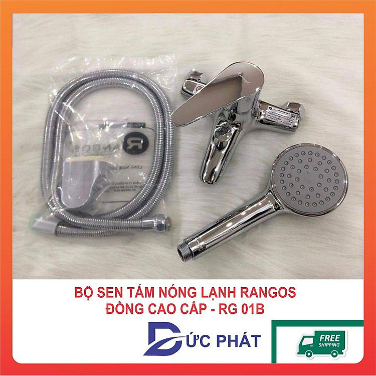 Sen tắm Rangos RG-01B, bộ vòi sen đày đủ phụ kiện hàng chất lượng, chuẩn xịn từng chi tiết nhỏ