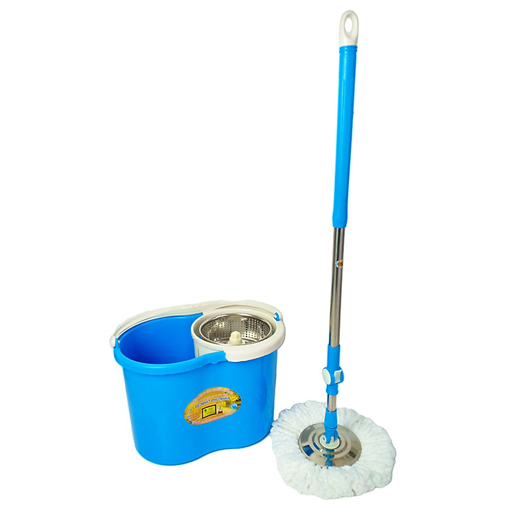 Bộ Lau nhà 360 độ Đệ nhất Phu Nhân Lồng vắt INOX 2in1 (Xanh Dương) -TVLE154