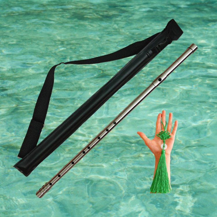 Sáo Inox Tone Son Trầm (G4) Cao Cấp - Tặng Túi Da Đựng Sáo Kèm Dây Treo Sáo