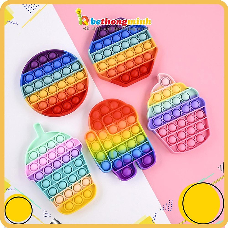 Đồ Chơi Pop it bóp bóp Bấm Nút Bóp Bóng - Pop It Fidget Toy, Giảm Stress, Bằng Silicon An Toàn Cho Trẻ Em