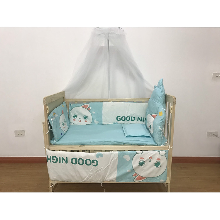 Nôi chơi cho bé có bánh xe - Thỏ xanh Chính hãng Tiết kiệm - Hình ảnh 4