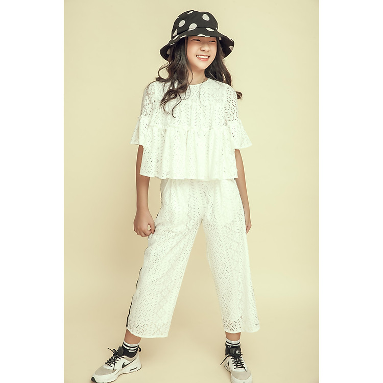 Áo ren hoa tay bèo (4-13 tuổi)