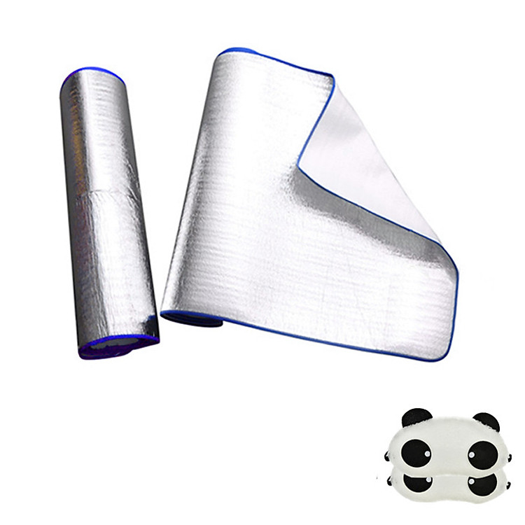 Bộ 2 chiếu ngủ văn phòng + Tặng bộ 2 tấm che mắt gấu - 1 xanh 1 đỏ