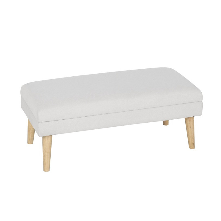 Ghế Đôn Hình Chữ Nhật BizSofa B487 100x50 cm - Trắng