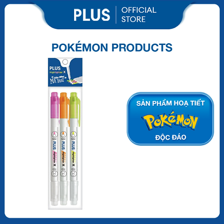 Bút Dạ Quang Xóa Được PLUS (12 cây)