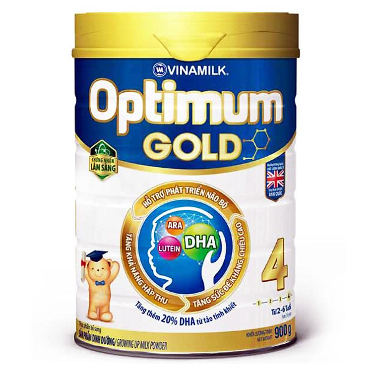 Sữa bột Vinamilk Optimum Gold 4 lon 900g