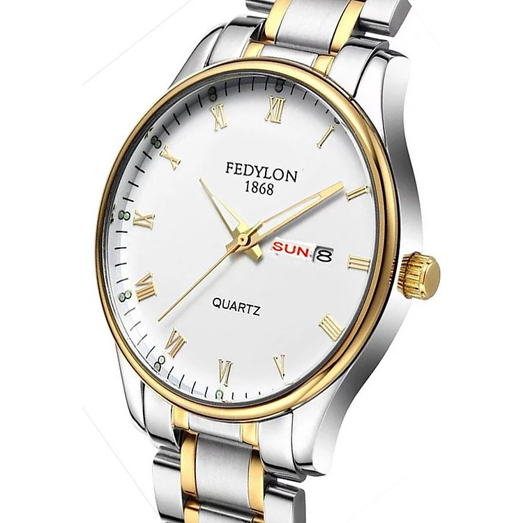 Đồng hồ nam cao cấp dây thép Fedylon FD003 phong cách lịch lãm kèm lịch ngày