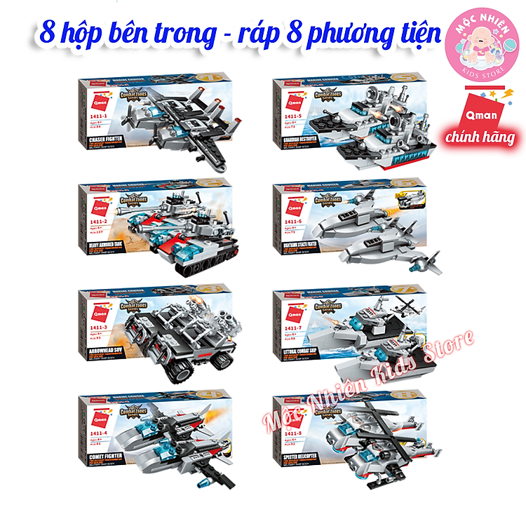 Đồ chơi lắp ráp tàu chiến Qman 1411 Chính hãng Ưu đãi - Hình ảnh 5