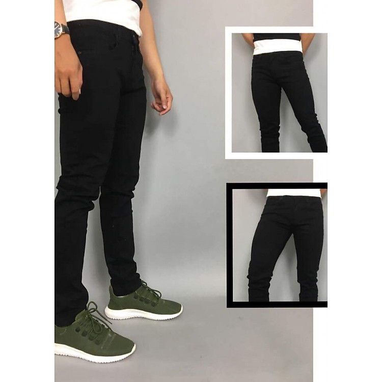 Quần Jean Nam Slimfit Đen Trơn