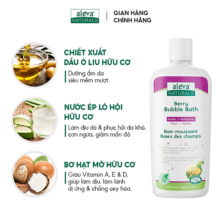 Sữa tắm tạo bọt cho bé Aleva 240ml Chính hãng Giá tốt - Hình ảnh 2