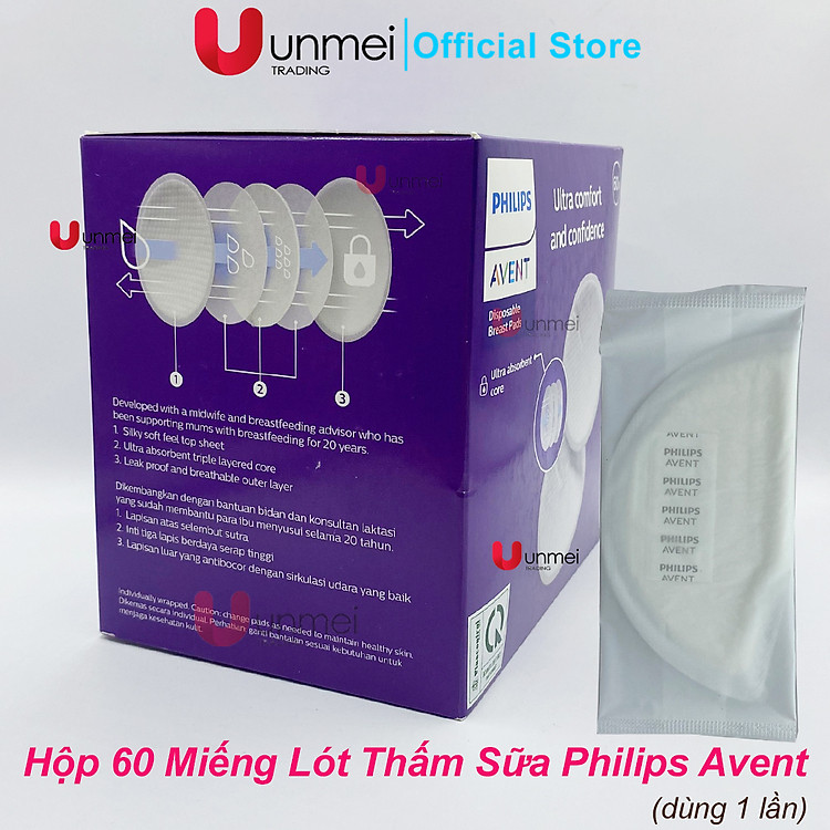 Nguyên Hộp 60 Miếng Lót Thấm Sữa Philips Avent Giá tốt - Hình ảnh 3