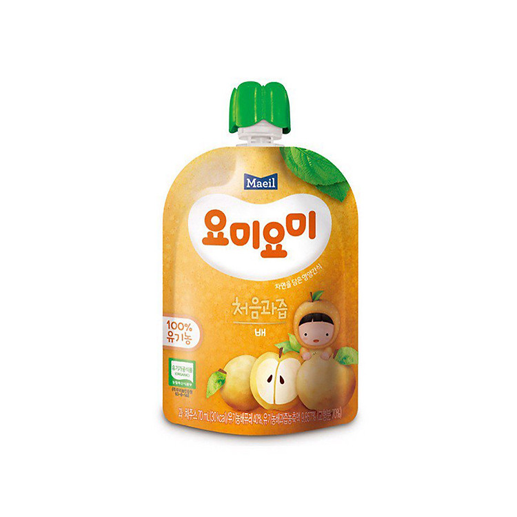 Nước ép trái cây hữu cơ Yummy Yummy Lê 4M 70ml