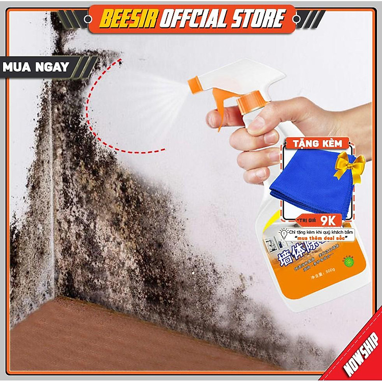 Bình Xịt Tẩy Nấm Mốc Tường Nhà, Phòng Tắm ,Nhà Bếp 500ml BEESIR