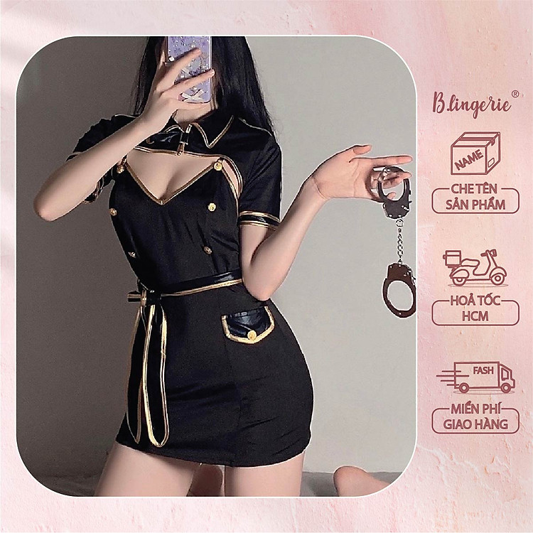 Bộ Cosplay Nữ Cảnh Sát Gợi Cảm (Không kèm tất và vòng tay) - B.Lingerie