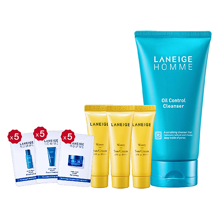 Bộ Sữa Rửa Mặt Kiểm Soát Dầu Laneige Homme Oil Control Cleanser (150ml)