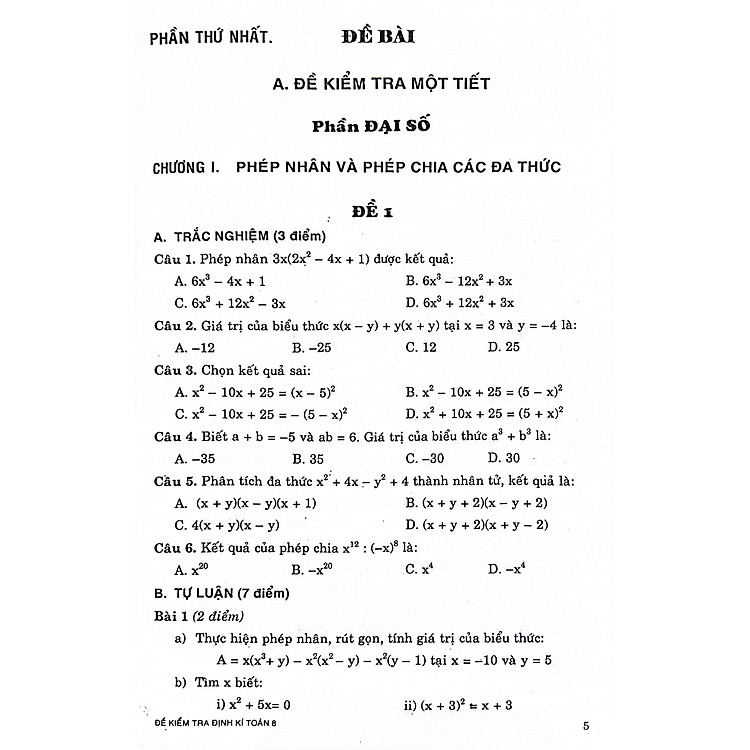 60 Đề Kiểm Tra Toán 8 (Theo Chương Trình GDPT Mới) - Ảnh 7