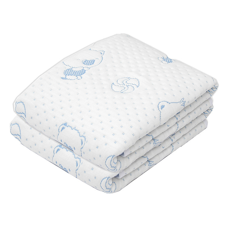 Ga chống thấm cotton 4 lớp 1,2x2m - Xanh Chính hãng Tiết kiệm - Hình ảnh 3