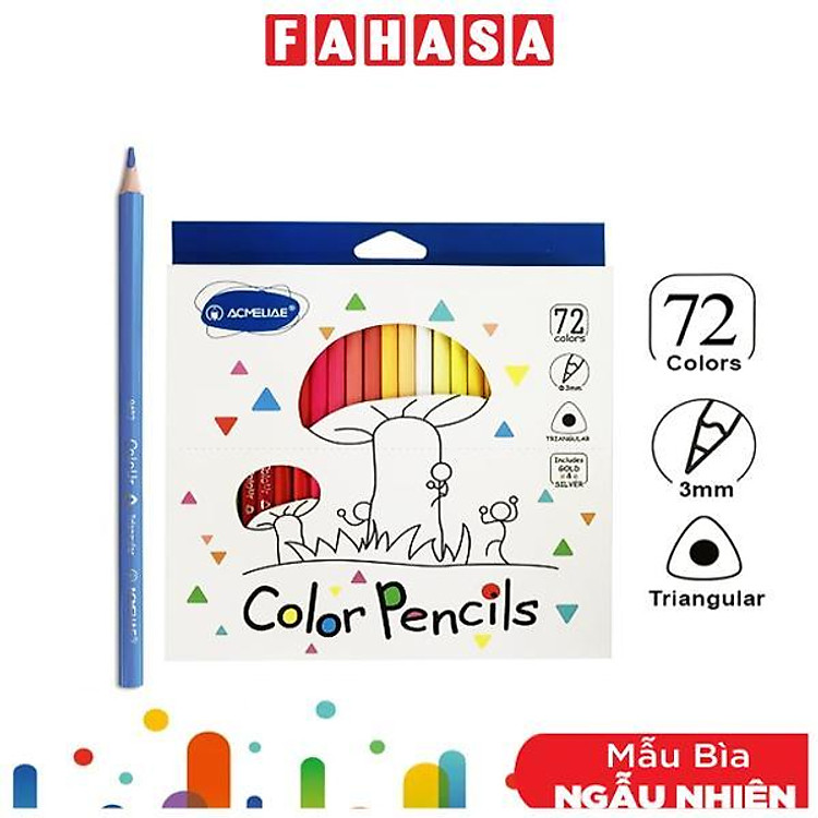 Hộp 72 Bút Chì Màu Tam Giác Dài Acmeliae 9402-72