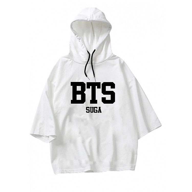 Mẫu Áo Hoodie Nữ Tay Lỡ Suga 93 BTS
