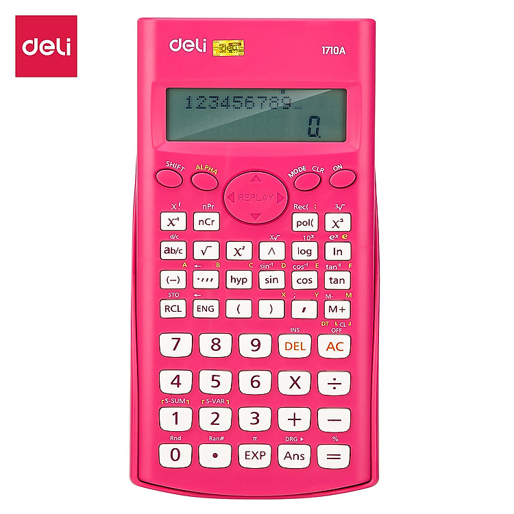 Máy Tính Khoa Học Deli E1710A – Hồng