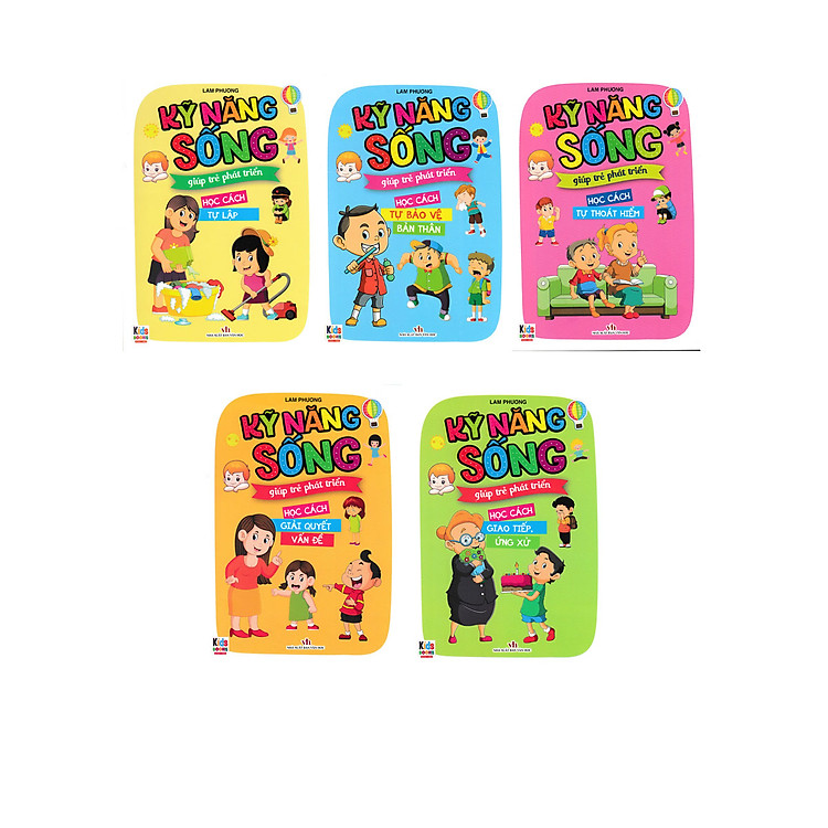 Combo Kỹ Năng Sống Giúp Trẻ Phát Triển: Học Cách Tự Lập + Tự Bảo Vệ Bản Thân + Tự Thoát Hiểm + Giải Quyết Vấn Đề + Giao Tiếp, Ứng Xử (Bộ 5 Cuốn) _VT