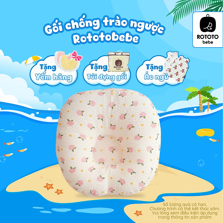 Gối chống trào ngược cho bé Rototo Bebe Chính hãng Ưu đãi