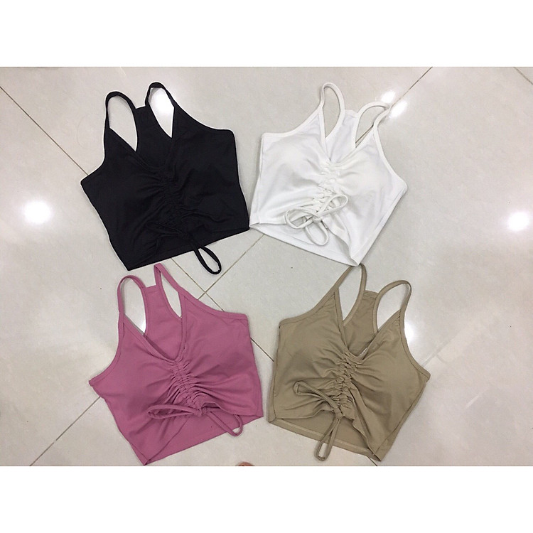 Áo bra tập gym, yoga nữ rút dây trước ngực MS16