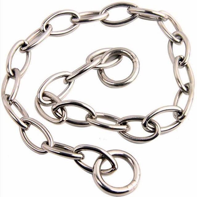 Vòng Cổ inox hình quả trám cho chó to trên 35kg