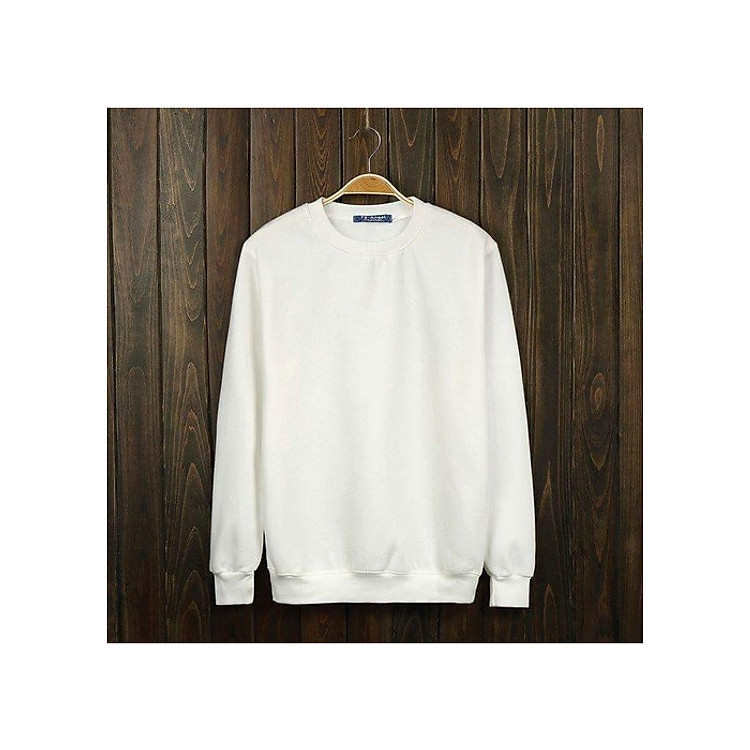 Áo Sweater Nam Nữ | Nỉ Bông Trắng Trơn Thời Trang Cao Cấp