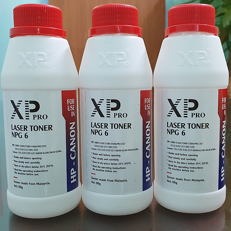 Combo 5 lọ mực đổ máy in Hp, Canon Xppro NPG-6 (HP 35A/36A/05A/83A/78A/85A/44A/76A/79A/237A/281A ) Hàng Nhập Khẩu