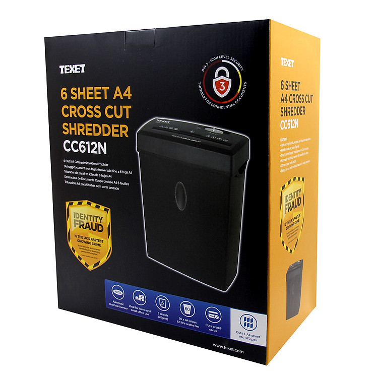 Máy hủy giấy TEXET CC612N (12 lít) - Ảnh 5