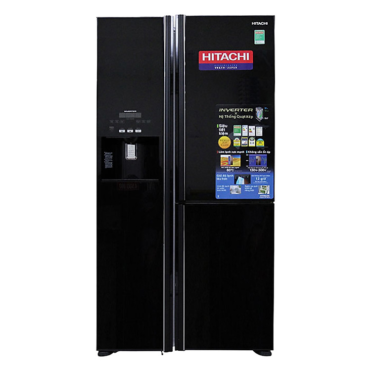 Tủ Lạnh Side By Side Inverter Hitachi R-M700GPGV2-GBK (584L) - Đen - Hàng chính hãng