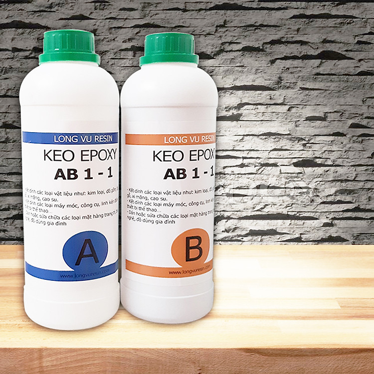 1Kg Keo Hai Thành Phần 128S - Keo AB EPOXY NK ĐÀI LOAN - Keo Dán Không Trong Suốt