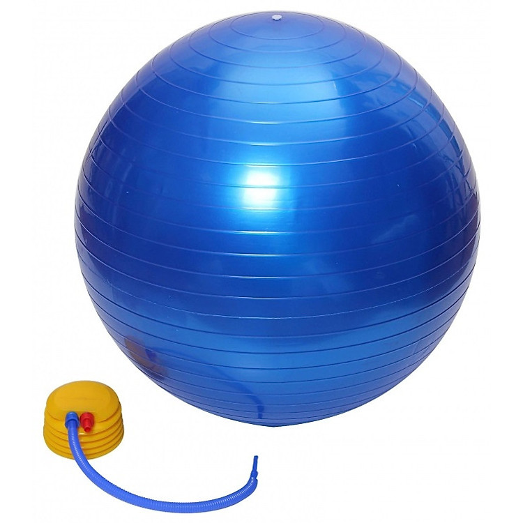 Bóng Tập Yoga Trơn Chọn Màu Tặng Bơm Dậm Chân