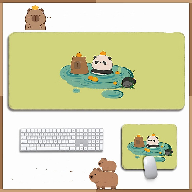 Miếng Lót Chuột 2 size Mouse Pad Capypara Chuột Lang Nước Kurumi Arthouse_ Hàng chính hãng