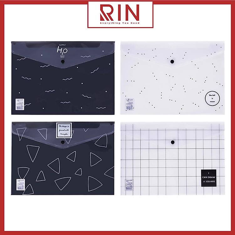 Bìa nút bấm A4 / Túi đựng tài liệu A4 - Retro Colors (ngẫu nhiên) - Ảnh 5