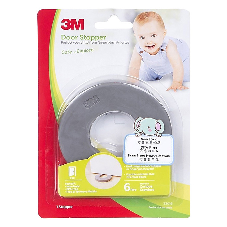 Chặn Cửa An Toàn Cho Bé 3M Door Stopper - Nhập Khẩu Hàn Quốc