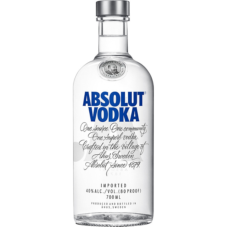 {Freeship 50K} Rượu Vodka Absolut 700ml 39% - 41% - Không Kèm Hộp