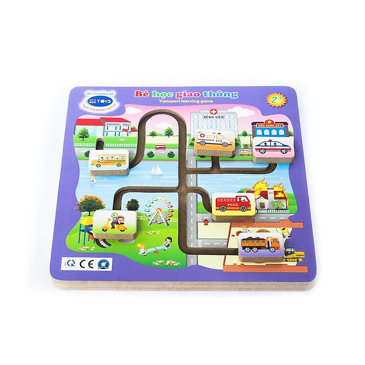 Đồ chơi gỗ Bé học giao thông Winwintoys Chính hãng Giá rẻ - Hình ảnh 2